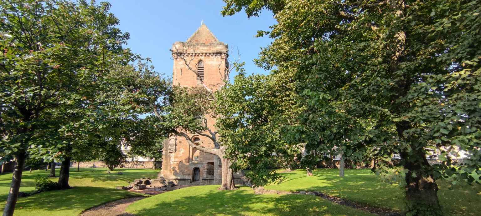 Historic tower in Ayr